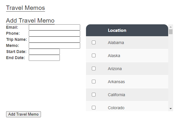 image of settings for travel memos on card controls page within the website